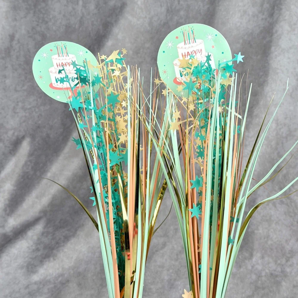 Happy Birthday Party Decor Set Banner Candles Heart Foil Balloon Centerpieces